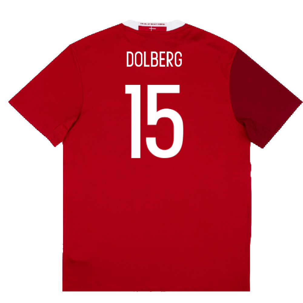 Denmark 2015-16 Home Shirt (L) (Excellent) (Dolberg 15)_1