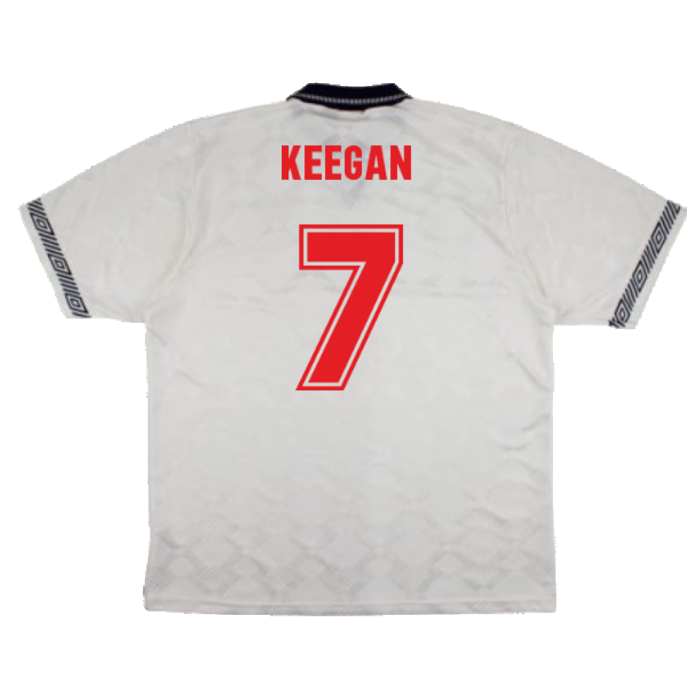 England 1990-92 Home Shirt (XL) (Good) (Keegan 7)_1