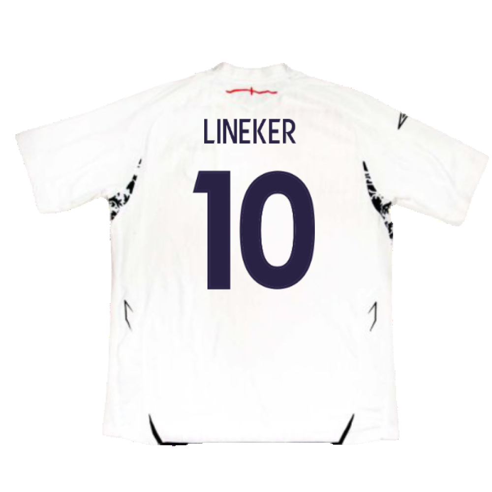 England 2007-09 Home Shirt (L) (Very Good) (LINEKER 10)_1