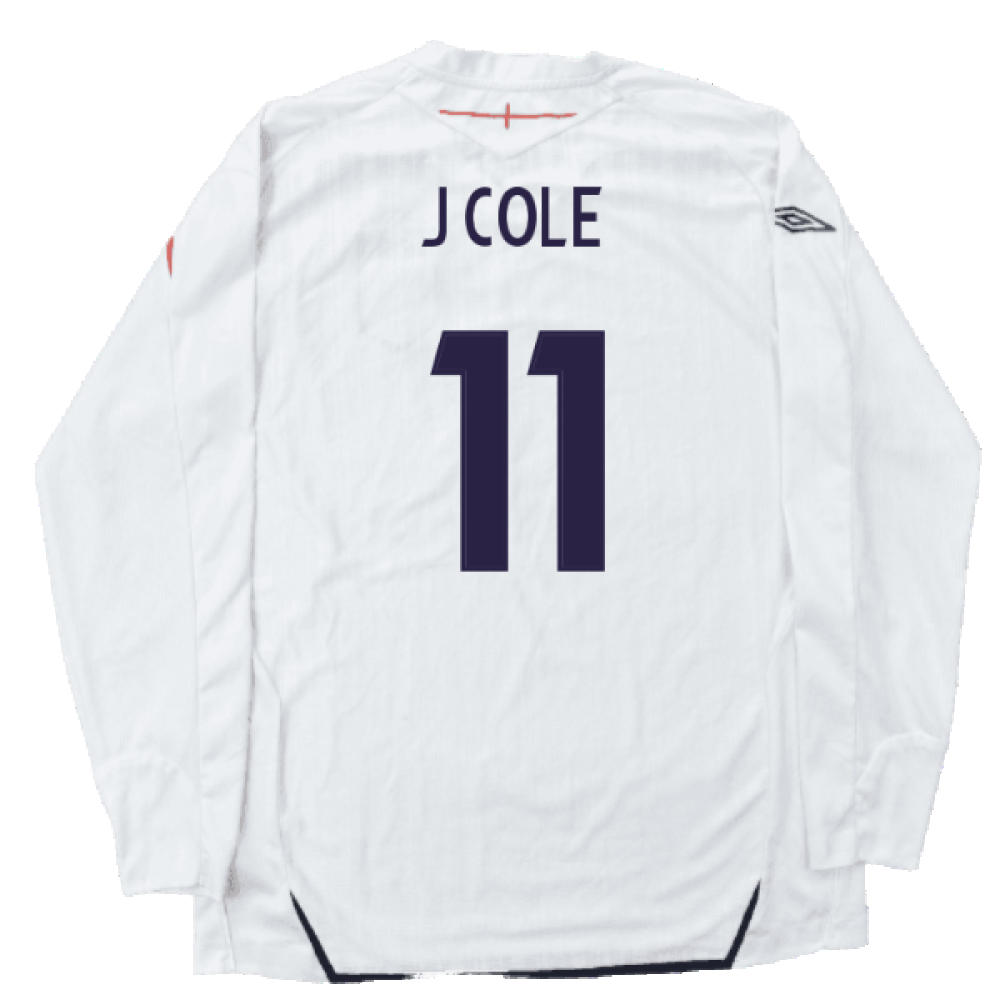 England 2007-09 Home Long Sleeved Shirt (L) (Mint) (J COLE 11)_1