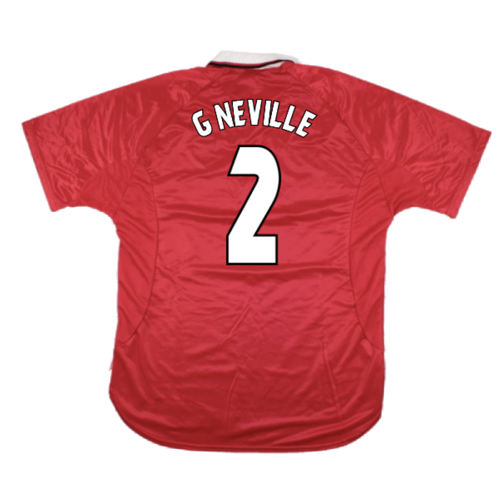 Manchester United 1997-99 European Home Shirt (XL) (Excellent) (G Neville 2)_1
