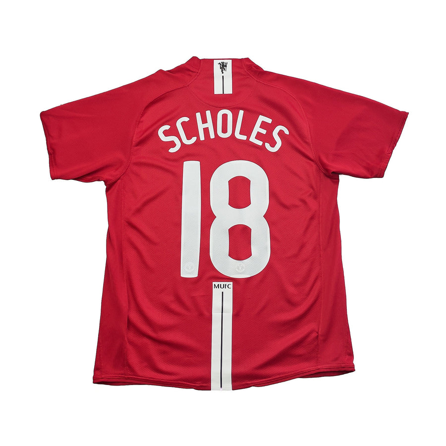 2007/08 Camiseta local Manchester United Scholes #18 (M) Nike