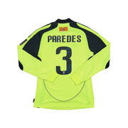 2010/11 Real Zaragoza Paredes #3 Camiseta de visitante de manga larga (M) Adidas *Versión Jugador*