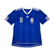 2010/11 Argentina Verón #8 (Grecia contra Argentina) Camiseta de visitante (L) Adidas