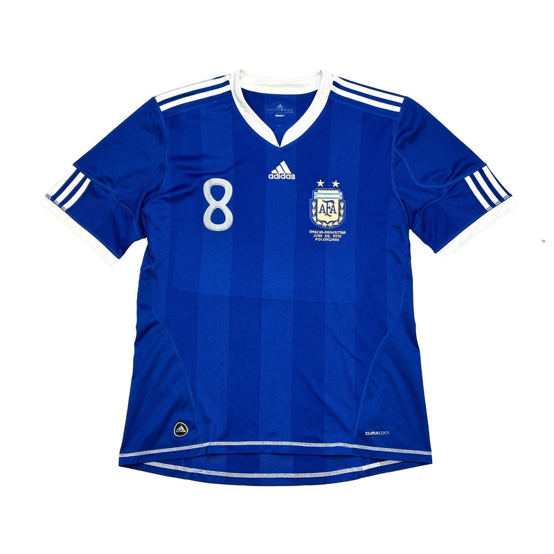 2010/11 Argentina Veron #8 (Greece V Argentina) Away Shirt (L) Adidas