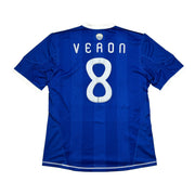 2010/11 Argentina Verón #8 (Grecia contra Argentina) Camiseta de visitante (L) Adidas