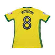 2016/17 Norwich City Howson #8 *Artículo de partido* Camiseta de casa (M) Errea