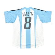 Camiseta Adidas de Argentina 2002/04 Zanetti #8 Local (L)