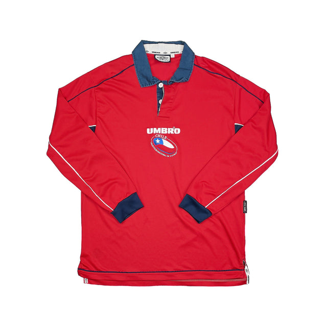 2000/02 CHILE ZAMORANO #9 L/S HOME SHIRT (L) UMBRO