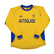Camiseta de visitante del Chelsea Zola #25 (M) de manga larga Umbro 2000/01