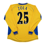 Camiseta de visitante del Chelsea Zola #25 (M) de manga larga Umbro 2000/01