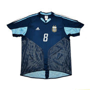 Camiseta de visitante 2004/05 de Argentina Riquelme #8 (L) Adidas