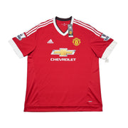 Camiseta de local *auténtica* BNWT Memphis #7 Manchester United 2015/16 (XXL) Adidas