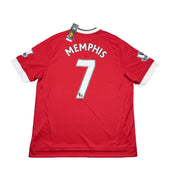 Camiseta de local *auténtica* BNWT Memphis #7 Manchester United 2015/16 (XXL) Adidas