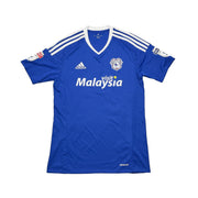 Camiseta de local Cardiff City 2016/17 Zohore #26 *Emitida para partido + Firmada* (Talla S) Adidas