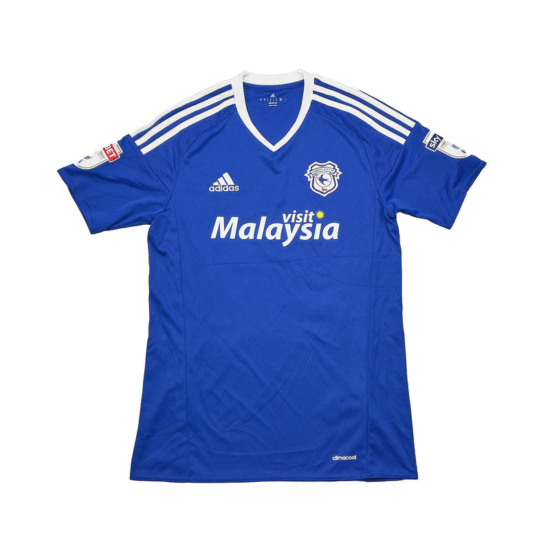 2016/17 Cardiff City Zohore #26 *Match Issued + Signed* Home Shirt (S) Adidas