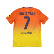 2012/13 Barcelona David Villa #7 Camiseta Visitante (M) Nike