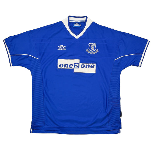 CULT KITS - 1999/00 EVERTON HOME SHIRT (XXL) UMBRO