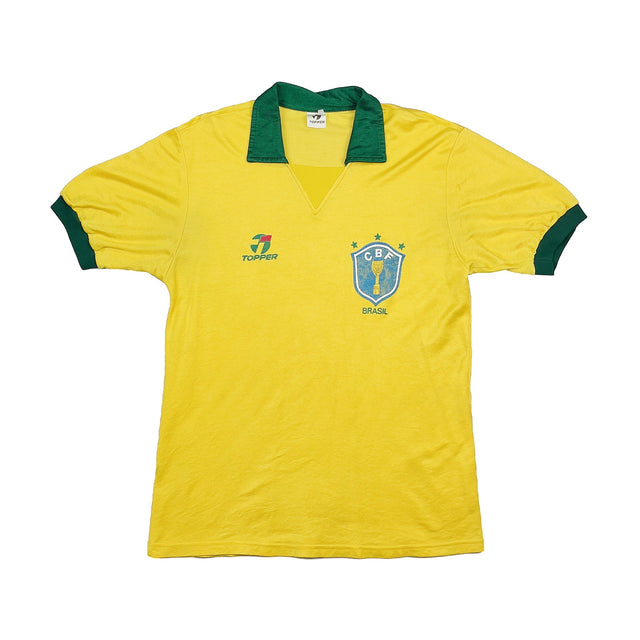 CULT KITS - 1985/88 BRAZIL HOME SHIRT (L) TOPPER