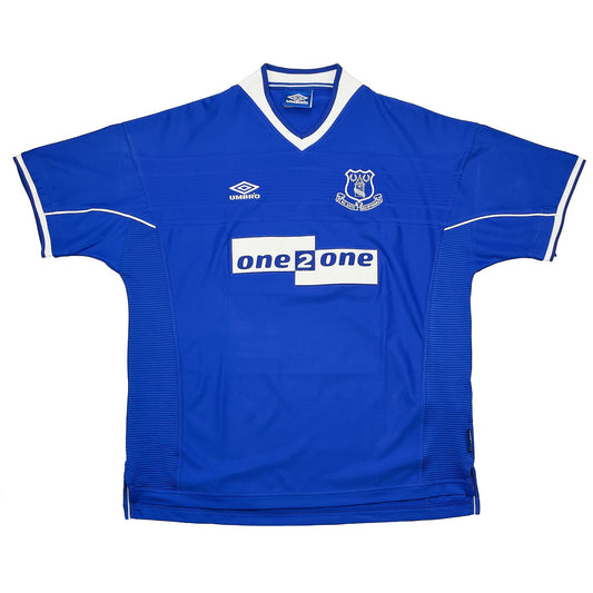 CULT KITS - 1999/00 EVERTON HOME SHIRT (XXL) UMBRO
