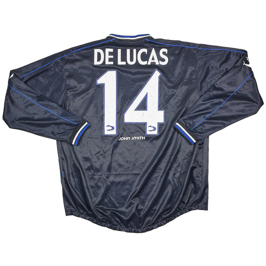 CULT KITS - 2001/03 ESPANYOL DELUCAS #14 L/S AWAY SHIRT (M) JOHN SMITH