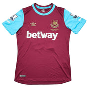 Camiseta de local Umbro West Ham 2015/16 Noble #16 *preparada para partido + firmada* (Talla S)