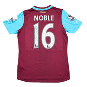 Camiseta de local Umbro West Ham 2015/16 Noble #16 *preparada para partido + firmada* (Talla S)