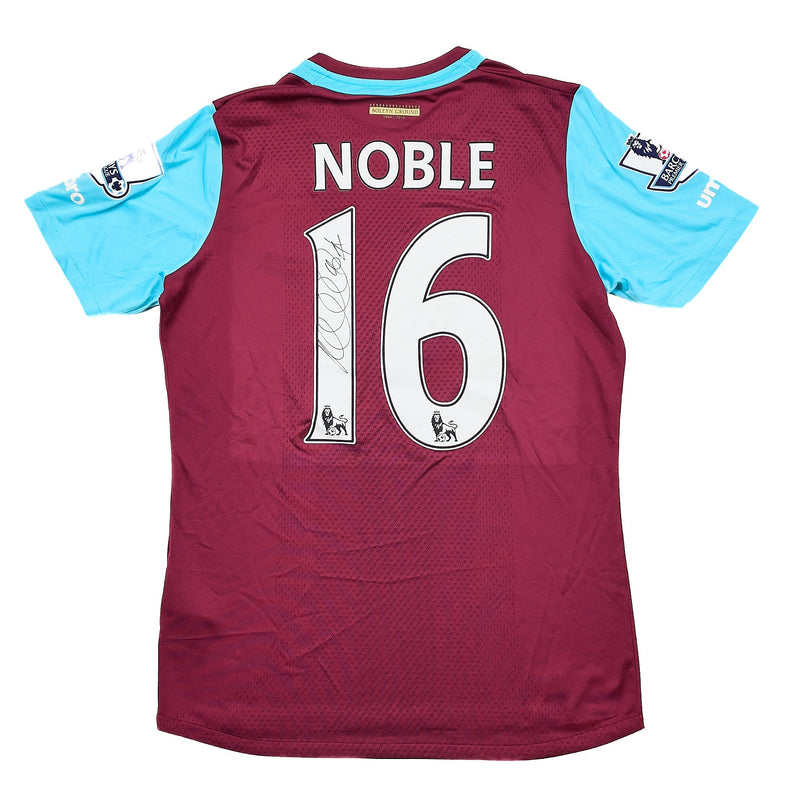 2015/16 West Ham Noble #16 *Match Issue + Signed* Home Shirt (S) Umbro