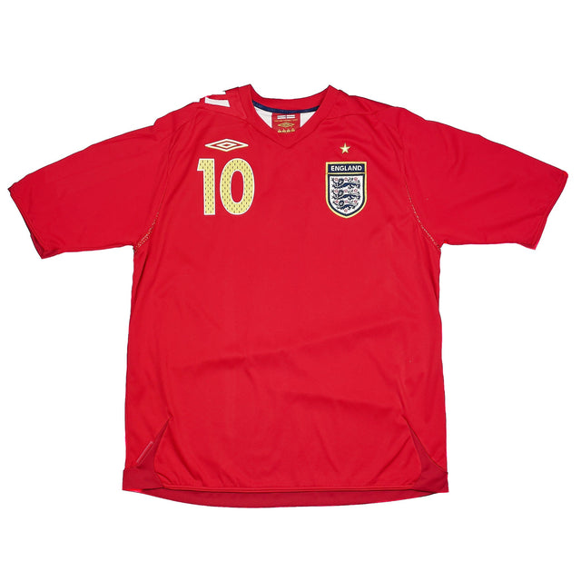 CULT KITS - 2006/08 ENGLAND OWEN #10 AWAY SHIRT (XL) UMBRO