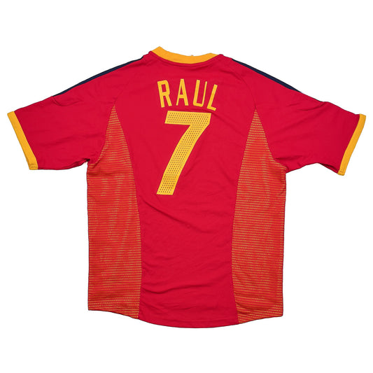 CULT KITS - 2002/04 SPAIN RAUL #7 HOME SHIRT (L) ADIDAS