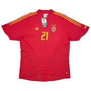 2004/06 España Valeron #21 *BNWT* Camiseta Local (XL) Adidas