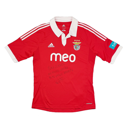 CULT KITS - 2012/13 BENFICA ERNESTO #44 *PLAYER ISSUE* SIGNED HOME SHIRT (L) ADIDAS