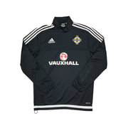 Sudadera de entrenamiento 1/2 cremallera Irlanda del Norte 2015/16 (M) Adidas
