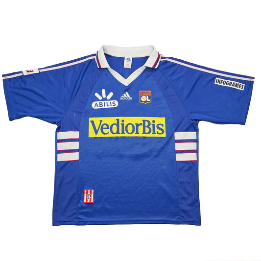 CULT KITS - 1998/99 LYON BRAIZAT #26 *MATCH ISSUE* AWAY SHIRT (XL) ADIDAS