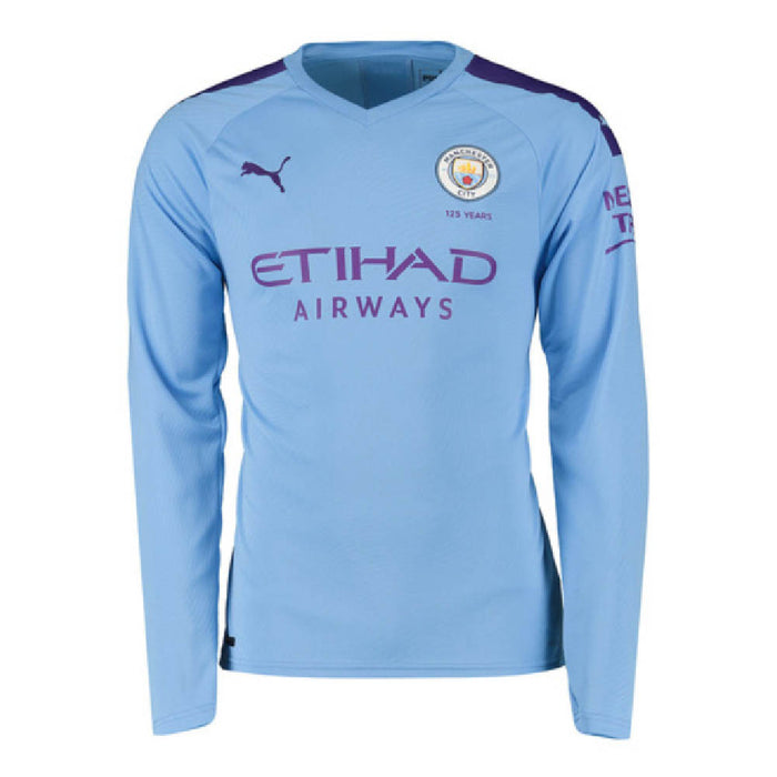 2019-2020 Manchester City Puma Home Long Sleeve Shirt