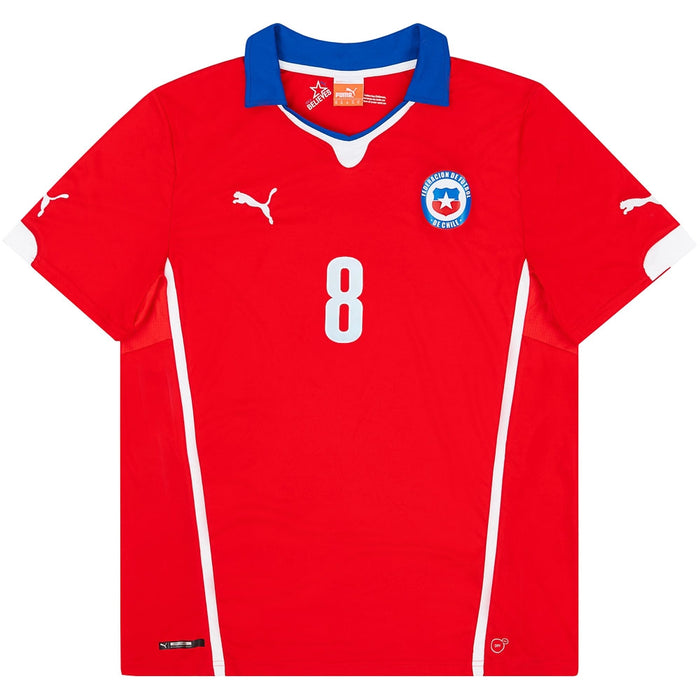 Chile 2014-15 Home Shirt (Vidal 8) ((Very Good) M)