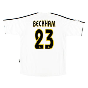 Real Madrid 2003-04 Home Shirt #23 Beckham L ((Very Good) L)_0