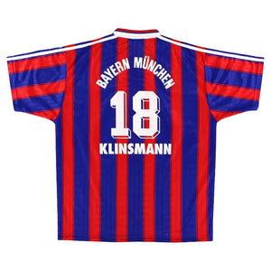 Bayern Munich 1995-97 Home Shirt #18 Klinsmann ((Good) S)_0