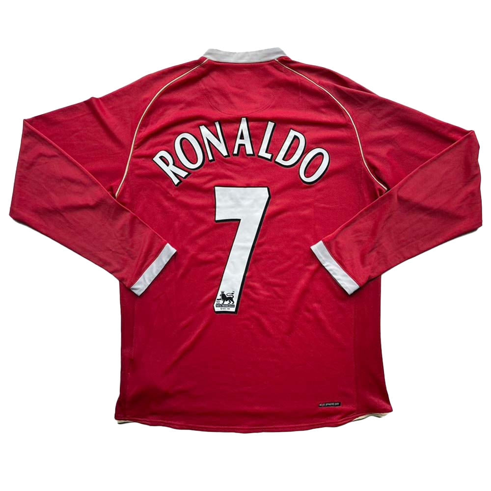 Manchester United 2006-07 Long Sleeve Home Shirt (Ronaldo #7) ((Very Good) XL)_0