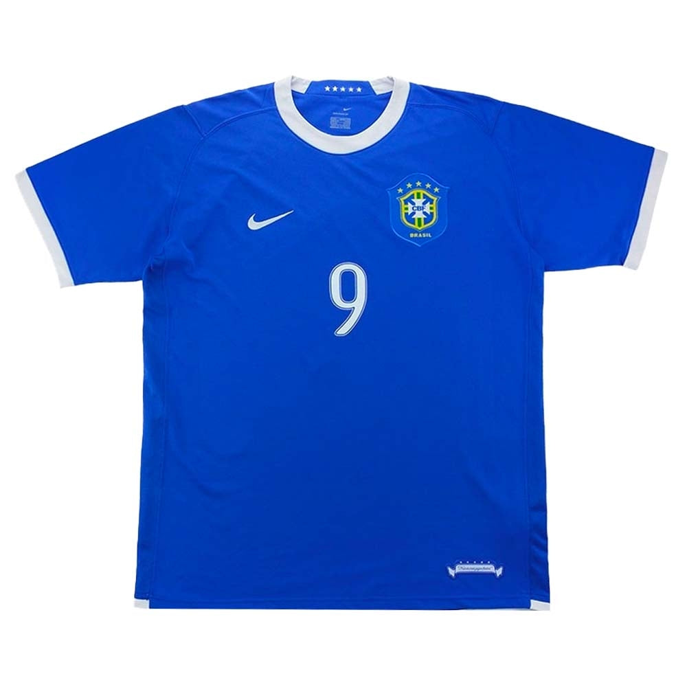 Brazil 2008-10 Away Shirt (Ronaldo #9) ((Excellent) S)_1