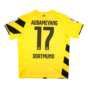 Borussia Dortmund 2014-15 Home Shirt (Aubameyang #17) ((Excellent) L)_0