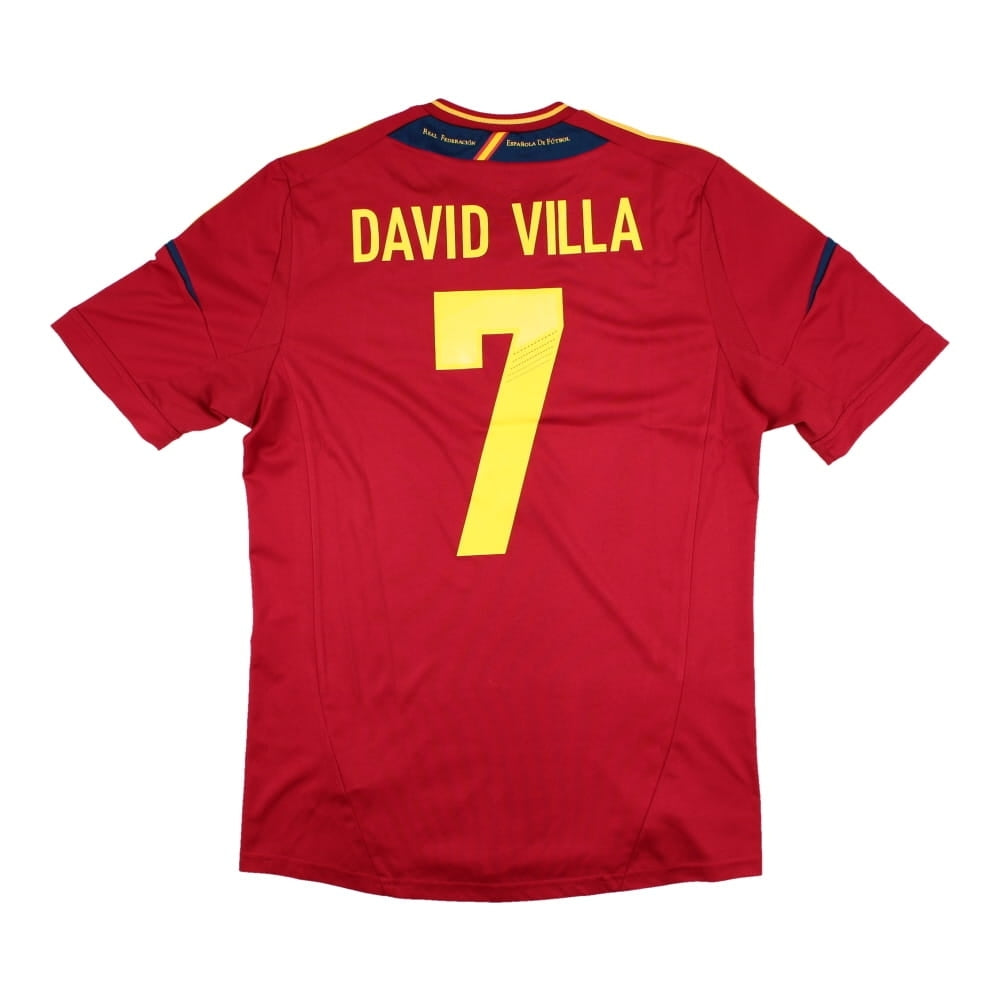 Spain 2012-13 Home Shirt (David Villa #7) (M) ((Excellent) M)_0