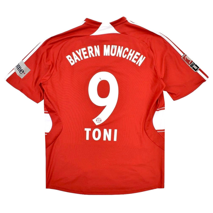 Bayern Munich 2007-09 Home Shirt (Toni #9) ((Good) L)