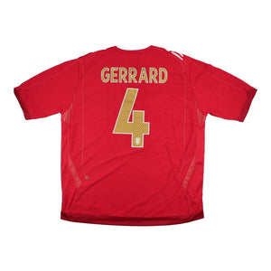 England 2006-08 Away Shirt (Gerrard #4) ((Very Good) XXL)_0