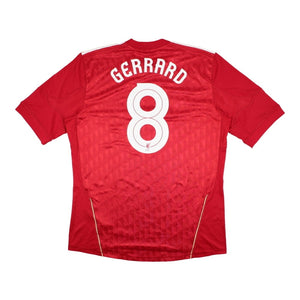 Liverpool 2010-12 Home Shirt (Gerrard #8) ((Good) L)_0