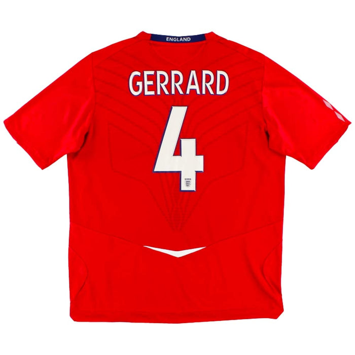 England 2008 Away Shirt (Gerrard #4) ((Excellent) XL)