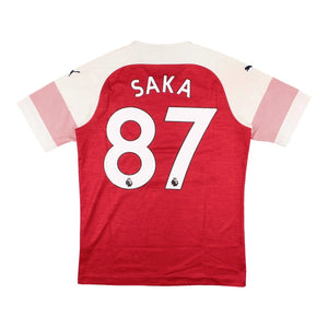 Arsenal 2018-2019 Home Shirt (Saka #87) ((Excellent) S)_0