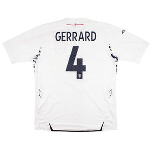 England 2007-09 Home Shirt (Gerrard #4) (L) (Very Good)_0