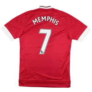 Manchester United 2015-16 Home Shirt (Memphis #7) (S) (Very Good)_0