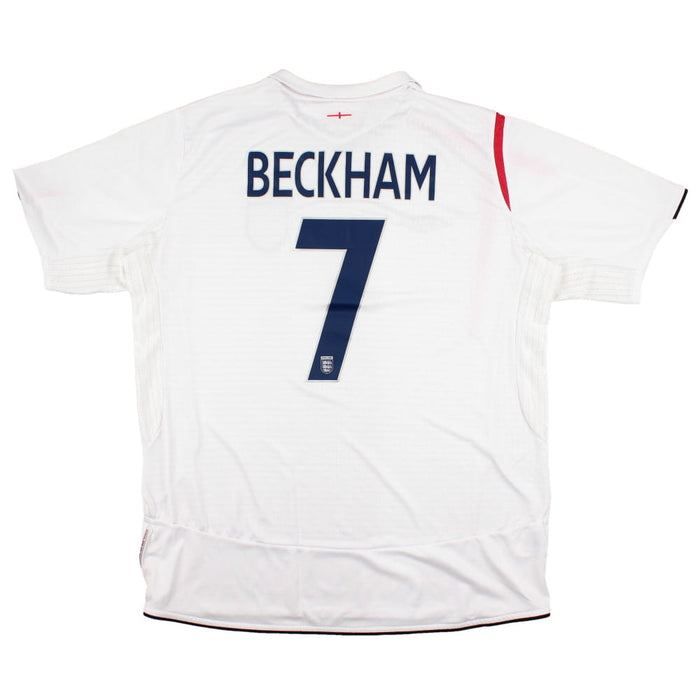 England 2005-07 Home Shirt (Beckham #7) (XL) (Very Good)